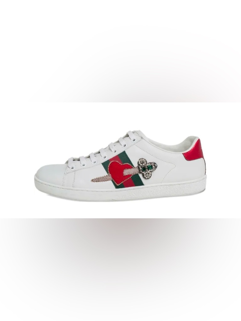 Gucci Ace Embroidered Heart Sneakers